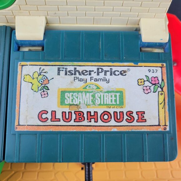 Vintage Fisher Price Little People Sesame Street Clubhouse #937 - Building Only - Picture 13 of 16